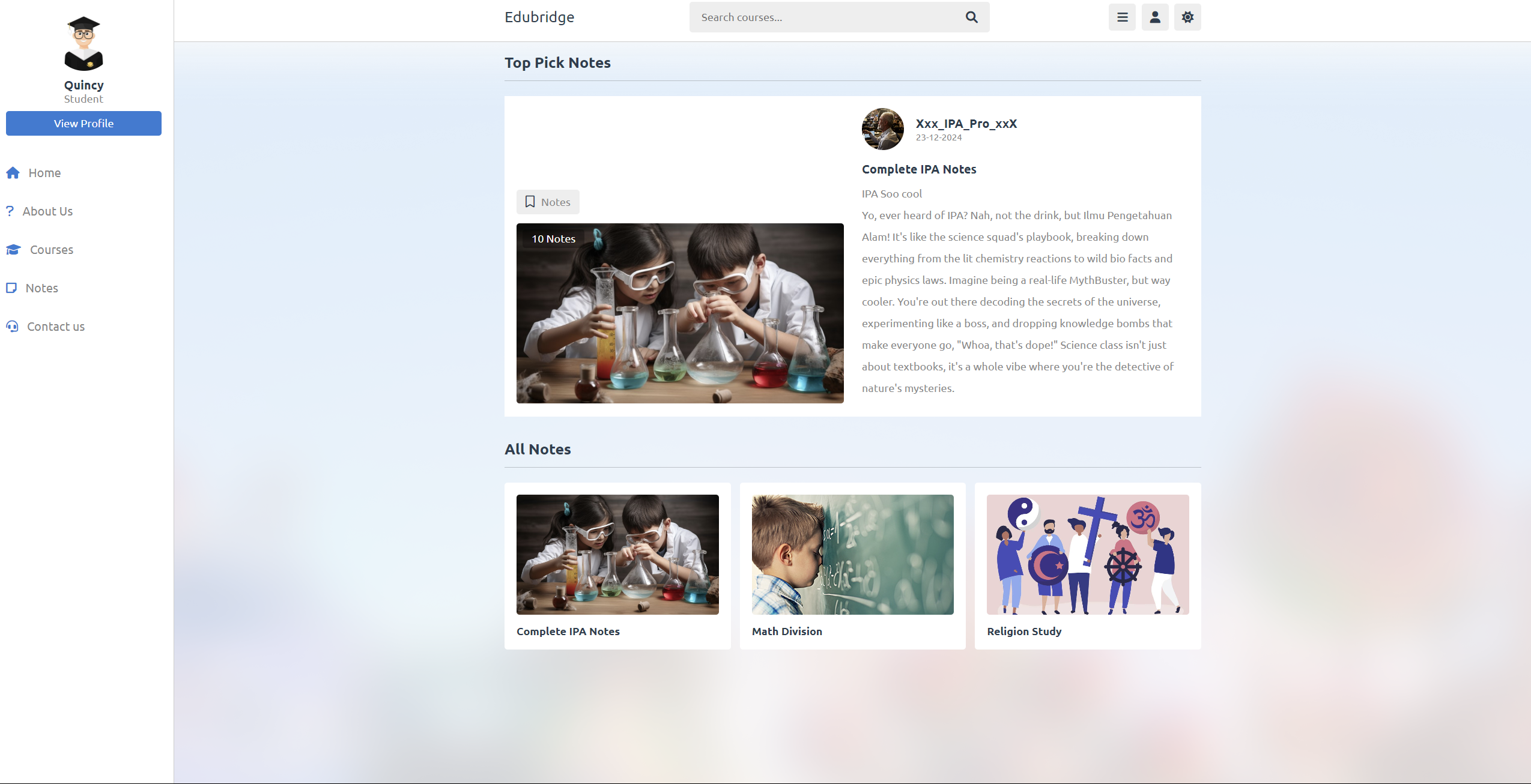 EduBridge Watch Video page